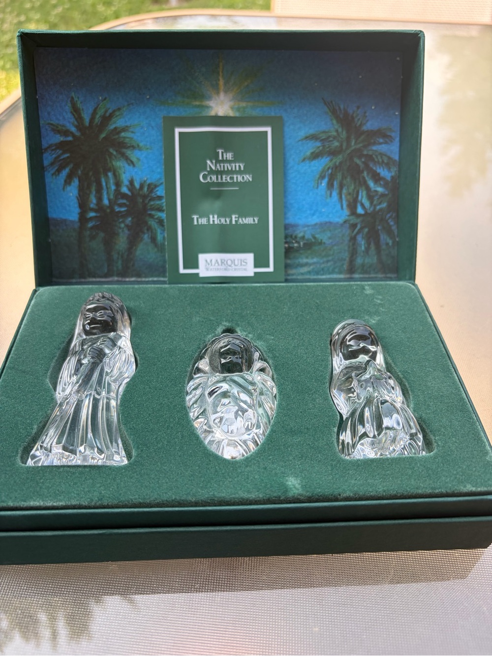 VTG 1998 Marquis by Waterford The Holy Family Crystal Nativity Set